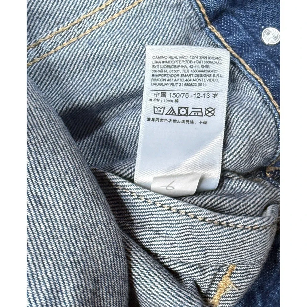 Gap‎ x Doen Women's Button Up Barrel Sleeve Denim Jacket Size XL